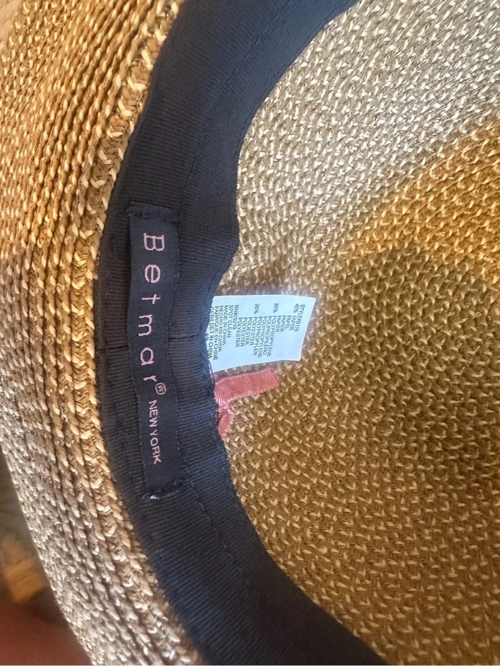 NWOT Betmar New York Gossamer Cloche Woven Sun Hat Tan